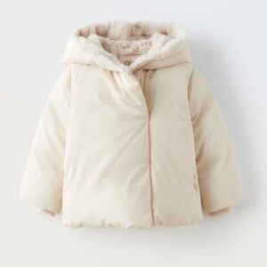 Gently Used Puffer Cream Kids Coat